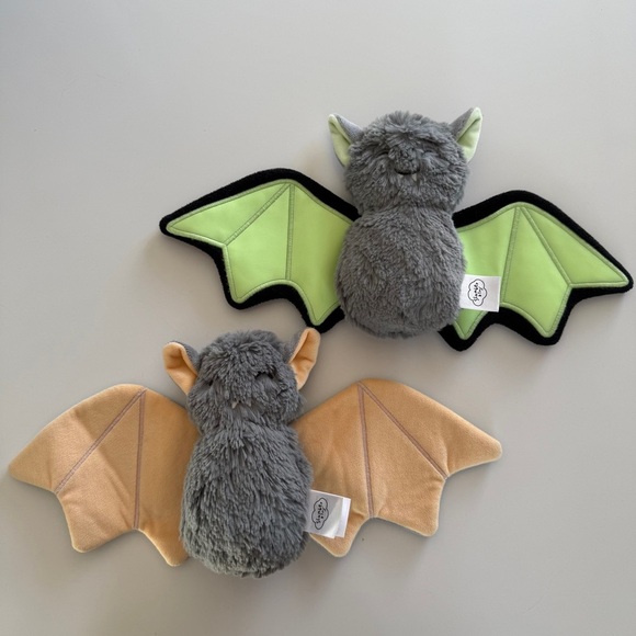 Slumberkins- Bats- Orange- Green- Glow in the Dark- Lot- Set- Halloweeen - Picture 1 of 14